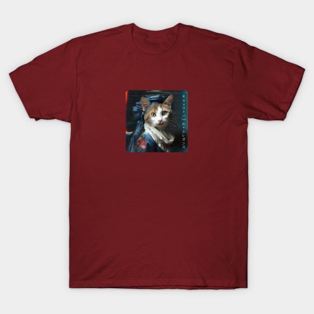 Cat's Pearl Elegance T-Shirt by Looki